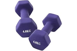 ‎UNYCOS unycos - Neopren Hanteln, Kurzhanteln 2er Set von 1-10 kg für Männer und Frauen, Rutschfest, Anti-Roll-Design, Bequemer Griff, Krafttraining, Fitness, Pilates, Training, Fitnessstudio