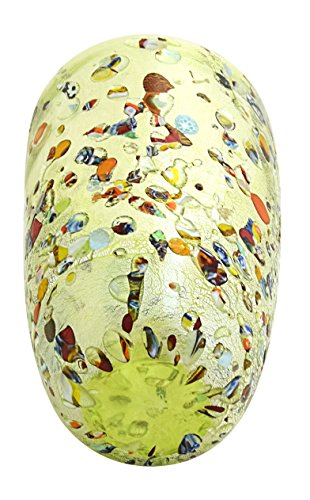 VASO CONICO ARLECCHINO BIG Vase Glas Blattgold Murrine Made Italy Venedig Murano - 6