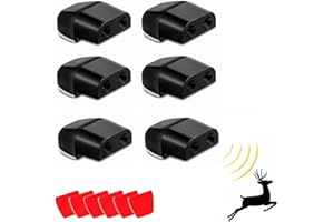 Crozgan 6Pcs Deer Whistles Wildlife Warning Animal Black Alarm Devices Self-adhesive Warning Car Device Animal Alert Whistle Deer Alarm Road Safety Horn Device for Cars Vehicles Motorcycles