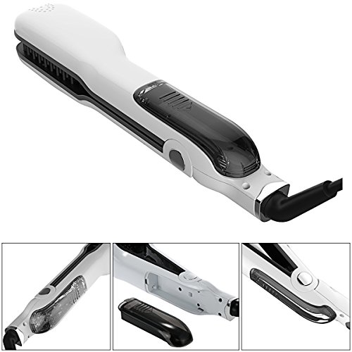 Hifina® glättungsbürste/Haarglätter bürste elektrisch mit Warmluft und LED Stecker(Weiß) - 2