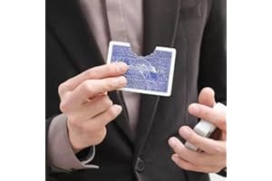 MilesMagic Magician's Close Up Bite Out Card Gimmick | Bitten & Restored Poker Playing Card Real Mind Blowing Table Hopping Illusion Magic Trick (Blue)