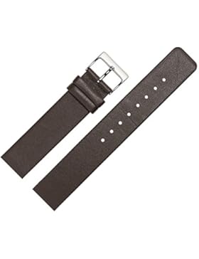 MARBURGER Uhrenarmband 22mm Leder Braun - Rindsleder - Angepasst Für Skagen - Ersatzarmband, Schließe Silber -...