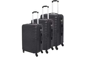 LUGGIT Travel Ready Luggage Suitcase Set of 3 | ABS Hard Shell & Smooth 360° 4-Wheel Spinner Trolley Luggage, Strong & Lightweight Travel Suitcases with Telescopic Handle | Small, Medium, Large Sizes