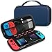 Price comparison product image Fintie Nintendo Switch Carry Case - Premium PU Leather Coated Hard EVA Shell Portable Travel Protective Storage Bag Pouch with Zipper Anti Shock for Nintendo Switch Console & Accessories, Navy