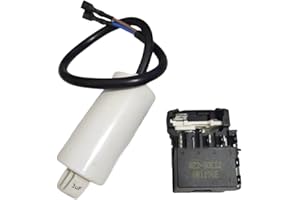 NUHFUFA Repuesto QZ2-80E12 Arrancador + condensador 3uF de baja potencia, sobrecarga, sobrecalentamiento, protector PTC, accesorios para refrigerador Haier