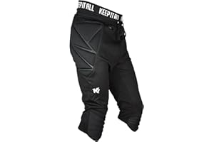 KEEPERsport - gepolsterte Profi Torwarthose 3/4 für Erwachsene und Kinder - Torwartkleidung für Training und Spiel - Größe 128-XXL - Farbe schwarz
