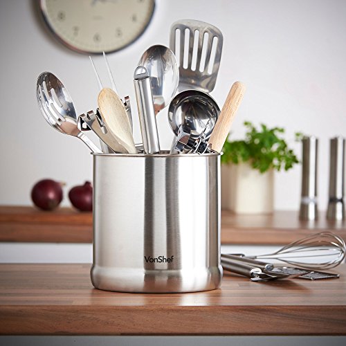 VonShef 17,5 CM Utensilienhalter Kochutensilien Halter Edelstahl - 2