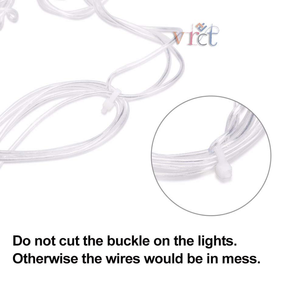 VRCT 138 LED 12 Stars Plastic Star Curtain String Lights with 8 Modes Hanging for Decoration (Warm White) - Image 6