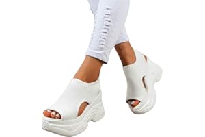 GENERIC Leichte Sommerschuhe Damen Breit Barfuß Elipinks Sandalen Sandalen Slingback Mesh Sandalen Ortopädicheschuhe Mit Fussbett Muffin-Sandalen Sommerschuhe