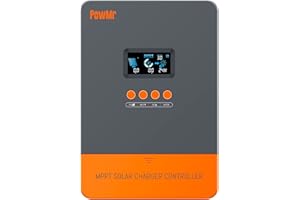 PowMr 60A Solar Charge Controller MPPT Solar Charge Controller 12V 24V 36V 48V Automatic Identification Max PV Input Voltage 160V with Various Automatic Protection Functions
