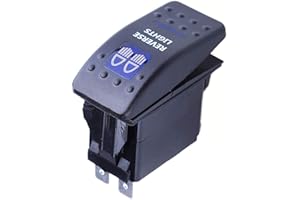 Mintice 12 V samochodowe niebieskie światło LED, przełącznik kołyskowy, przełącznik dźwigienkowy, przełącznik do samochodu, na deskę rozdzielczą, przełącznik Reverse Light