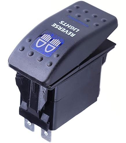 Interrupteur Bascule Voiture 12V/24V - Plug & Play Avec Symboles LED Bleu | Pour Feux, Barres LED, Treuil