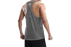 MEETWEE Men's Vest Tank Top, Y-Back Sleeveless Sports T Shirt Athletic Undershirt Muscle Gym Vests Tops for Running Workout Training