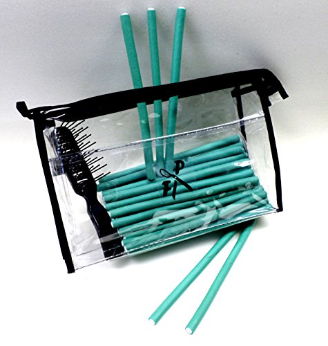 Papilotten – Flex-Wickler Set 40 Stck. + Kosmetiktasche – 8 mm grün - 3