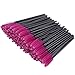 eBoot 100 Pack Pink Disposable Eyelash Eye Lash Makeup Brush Mascara Wands