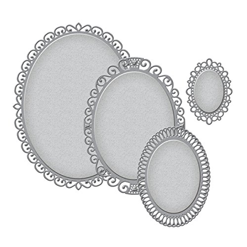 Spellbinder Paper Arts - Producto para repujado, diseño de óvalos, color dorado