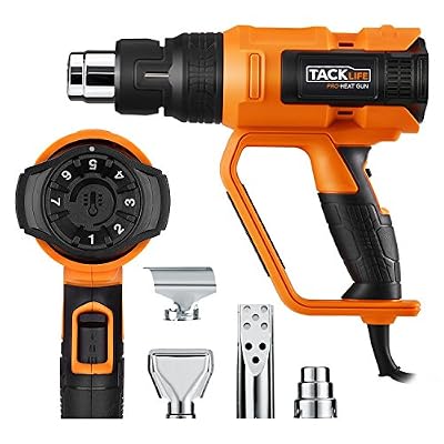 Tacklife Pistolet à Air Chaud Tacklife HGP73AC Avancé/ Décapeur Thermique Professionnel/ 230V 50Hz 2000W/ 3 Modes de la Température (I 50℃ 250L/min; II 50- 450℃ 250L/min; III 90- 600℃ 500L/min)/ 4 Buses Fourni