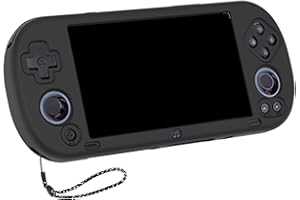 Schutzhülle für Trimui Smart Pro 5 inch, MOWYEOK Weiche Silikonhülle, Mit Stoßdämpfung, Anti Rutsch und Anti Kratz Funktion, Kompatibel mit Trimui Smart Pro 5 inch Hülle, mit Schlüsselband– Schwarz