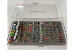TROUTFLIES UK BOXED FISHING FLIES Buzzer Trout Flies, 156 Per Boxed Slimline Set, loads of designs & Sizes.