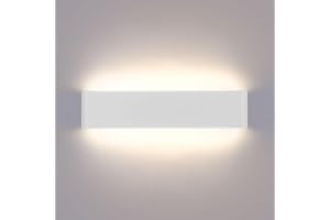 ‎LIGHTESS Lightess Wandlampe LED Innen Modern Wandleuchte Weiß Up Down Flurlampe Wand Wandbeleuchtung 16W IP44 aus Dickes Aluminium für Wohnzimmer Schlafzimmer Flur Treppen usw, Neutralweiss