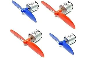 RS components 3.7V Mini Drone DC Motor 25000 RPM and with 55mm Propeller (2CW and 2 CCW) Pack Of 4pcs FOR KIDS, Alloy Steel ..Pack of 4