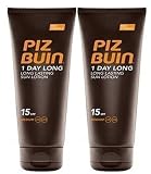 Piz Buin 1 Day Long Duo Sun Lotion Spf 15 Large 2 X 200ml= 400ml