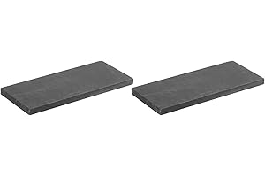 sourcing map Graphite Bloc Lingot Rectangle Graphite Electrode Plaque Planche 100x40x5mm pour Fondre, Couler, Électrolyser, Électroplaquer, Paquet de 2