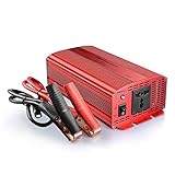 Dieser Konverter von 1000 Watt wandelt Gleichstrom von 12 Volt Batterien von Autos oder anderen Quellen in Wechselstrom um. Er ist nicht kompatibel mit 24 Volt Geräten.