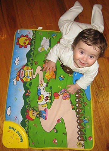 WolVol Baby Play Mat Musical Animals & Farm (27.5 x 19.5 inches), Touch,Crawl,Sound,Visual - Great Gift Toy for 1 Year Old