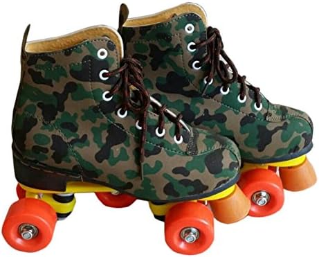 liubingxie Adult Flash Skates Double Row Adjustable Size Roller Skates Quad Boots Skating Women and Men, 39