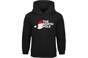 SMARTYPANTS North Pole Hoodie Pullover - Novelty Father Christmas Santa Claus Funny Merry Xmas Festive Eve Sports Outdoors Kids Childs Stocking Fillers Presents Gifts