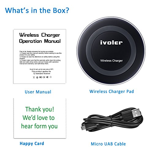 Chargeur Sans Fil iPhone X   8   8 Plus  iVoler Qi Chargeur sans Fil Mini Chargeur    Induction pour iPhone X   8   8 Plus  Samsung Galaxy S9   S9 Plu