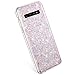 Price comparison product image YSIMEE Compatible with Cases Samsung Galaxy S10 Plus Glitter Bling Sparkly Slim Soft TPU Flexible Silicone Cover Shell Skin Anti-Scratch Shock Absorption Crystal Clear Transparent Back Case,Purple *