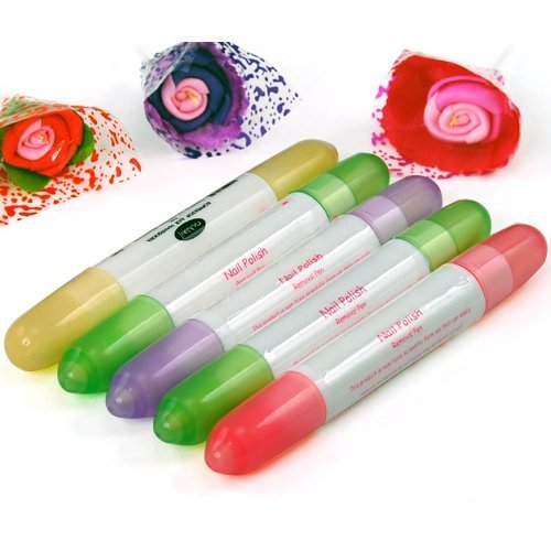 5 X Nail Polish Varnish Remover Corrector Pen Correction+ 15 Changeable Tips