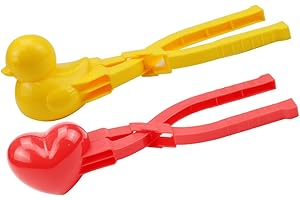 RichMoho Girls Snowball Maker Kids Snow Ball Toys Games Duck and Heart Shape with Handle for Kids Outdoor Indoor Winter Snowball Fight Maker Tool Clips