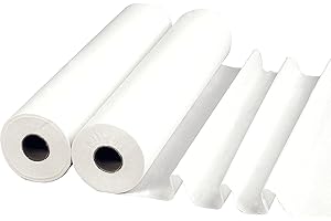 Dstock60 - Lot de 2 rouleaux de draps d'examen -150 formats- 50 x 38 - 2 x 18 gr - Pure Ouate - Fabr ication Française - Cabinets médicaux - Soins