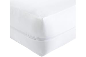 BLOOM BLENDS Anti Bed Bug Mattress Protector – 100% Waterproof & Breathable Cover with 3-Sided Zipper | Bed Bug & Dust Mite Proof | Total Encasement, Fits Single, Double, King, Super King | 30cm Deep (Double)