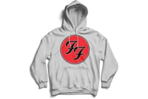 Foo Fighters Sweat-Shirt À Capuche FF Band Logo Nouveau Officiel Homme Gris