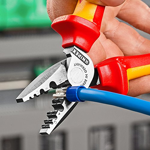 Knipex 97 78 180 – VDE-Crimpzange mit Halbrundprofilen für Aderendhülsen - 3