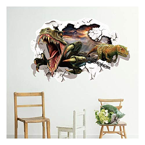 QTZJYLW-Sticker-Mural-Cratif-3D-Stro-Mur-Cass-Dinosaure-Sticker-Amovible-De-Chambre-Salon-60--90Cm