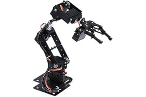Cuifati Braccio Meccanico per Robot 6DOF, Kit di Artigli per Pinza Robotica Meccanica con Braccio Robotico in Alluminio, Parti di Robot Industriali per Manipolatore DOF