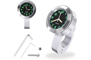 Dadazhenxuan Motorraduhren,Fahrrad Uhr,Motorrad-Uhren,Lenkerhalterung Uhr,Motorrad Lenkeruhr,Motorraduhr für Lenker Wasserdicht,Motorrad Uhr Lenker,Lenkeruhr Motorrad