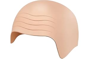 Shirene Gorras De Látex Lisas,Gorro de Calva de Látex Disfraz para Adultos Cabeza de Calva de Maquillaje Gorros Calvos Calvos Traje De Piel Peluca Látex Calvo Sombrero De Cabeza De Goma Cosplay