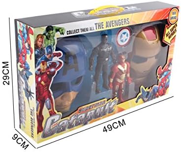 Marvel Captain America Double Mask and Action Figure Set Boys Super Hero Toy