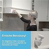 SicurezzaPrima® MagicStrap – magnetisches Schrankschloss als Kindersicherung für Schublade und Schranktür, Türriegel zur Baby-Schubladensicherung und Schranksicherung, 4er Pack - 5