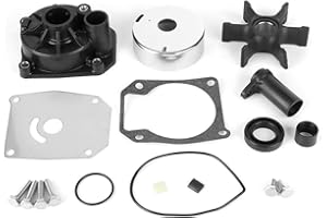 Qiilu Kit de réparation de turbine de pompe à eau 432955 Kit de reconstruction de réparation de turbine de pompe à eau adapté pour Evinrude Johnson 60 65 70