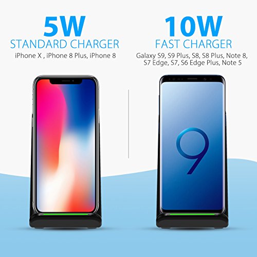Holife  cargador inal  mbrico  cargador inal  mbrico  cargador sin cables de 10  W  soporte de carga r  pido inal  mbrico   Quick Charger   para S9 S9  Plus S8 S8 S7  Edge S6  Edge   Note 5 8  iPhone8 8  Plus X