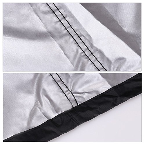 GHB BBQ Grillabdeckung Gasgrill Schutzhülle Abdeckhaube Haube 145 x 61 x 117cm schwarz - 7