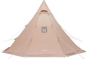 POMOLY YARN Octa Tente chaude en toile avec cric pour 3 à 5 personnes et demi tente intérieure