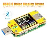meter messen mit handy 1,44 Zoll USB3.0 LCD Farbdisplay Tester, 6 Arten bunte Messschnittstelle Einstellbare mehrere Perspektiven. Benutzerhandbuch und Android APP Download-Link: https://drive.google.com/open?id=1KpA2fOQvueBGDV1H2Z1svQheNe--z7eu